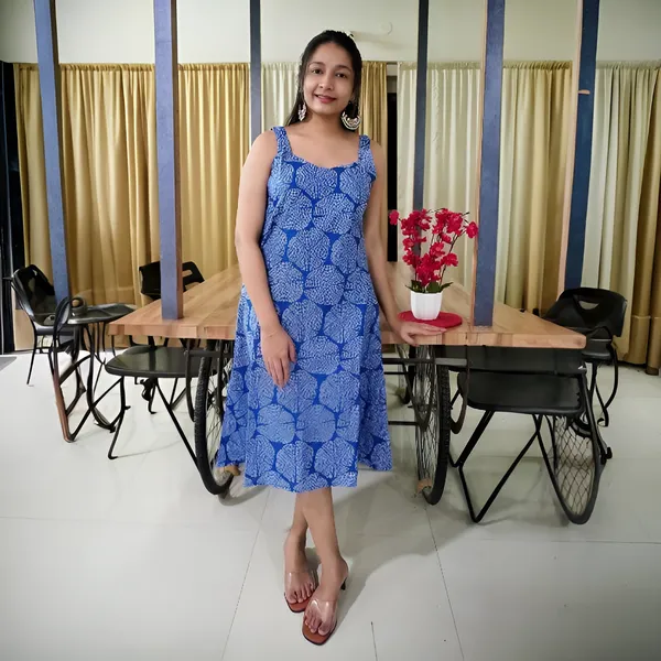 Blue_Graceful_Flared_kurta_With_Matching_Jacket_For_Women