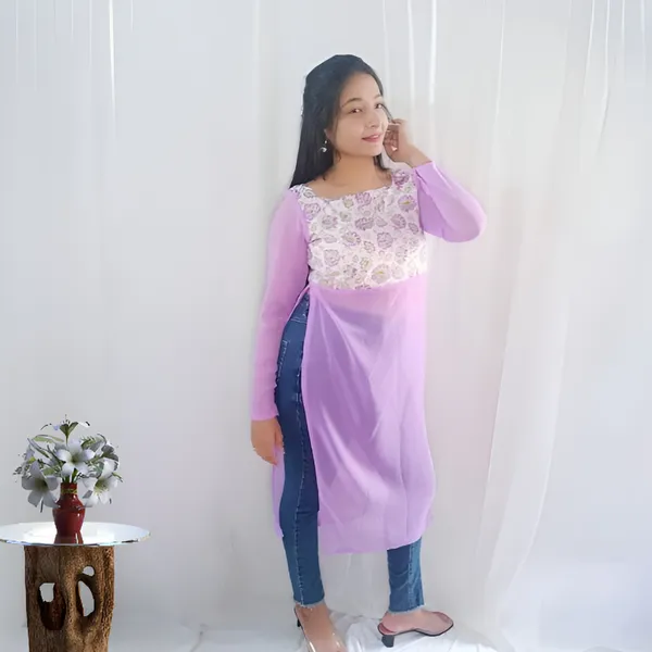Lavender_Georgette_Lively_Chic_Kurta_For_Women