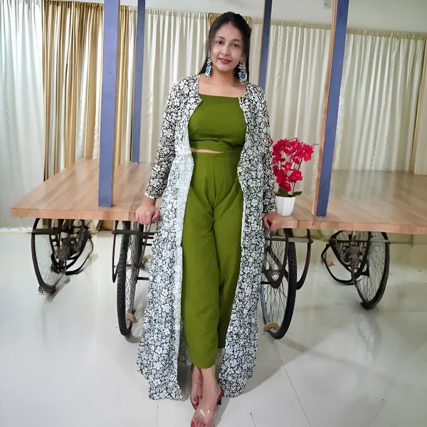 Green_Crop_Top_Set_With_Flowing_Frilled_Shrug_For_Women