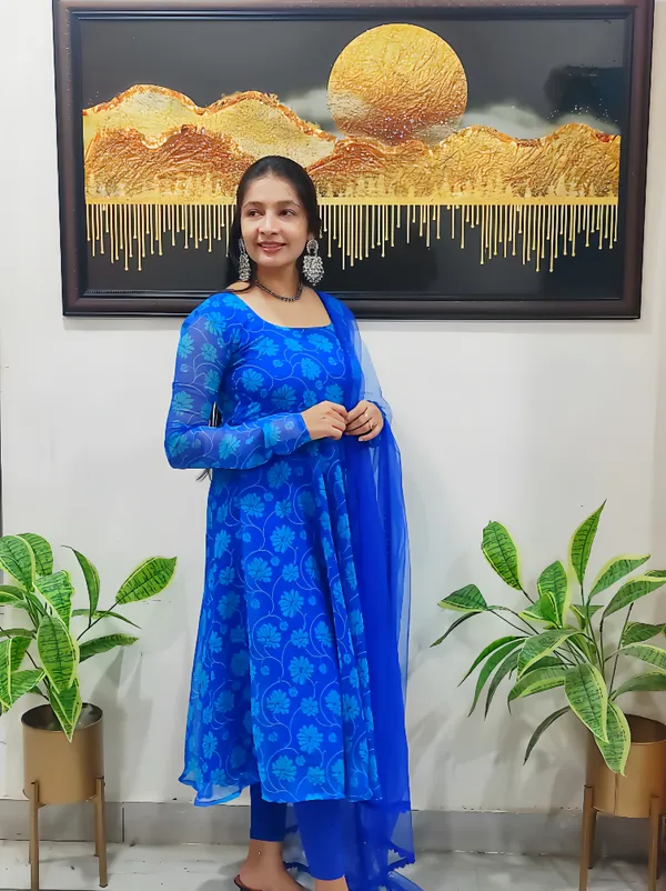 Royal_Blue_Georgette_Printed_Anarkali_Kurta_With_Matching_Net_Dupatta_For_Women