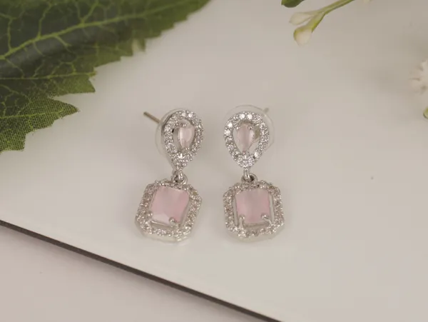 Pink_Alloy_Stud_Earrings_For_Women