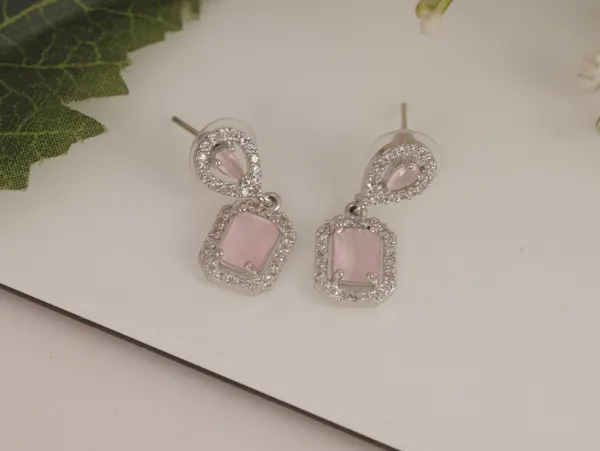 Pink_Alloy_Stud_Earrings_For_Women