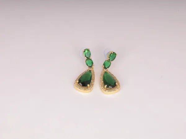 Green_Alloy_Stud_Earrings_For_Women