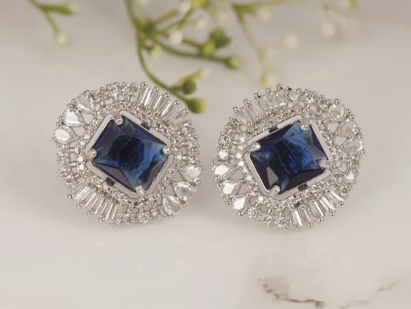 Blue_Alloy_Stud_Earrings_For_Women
