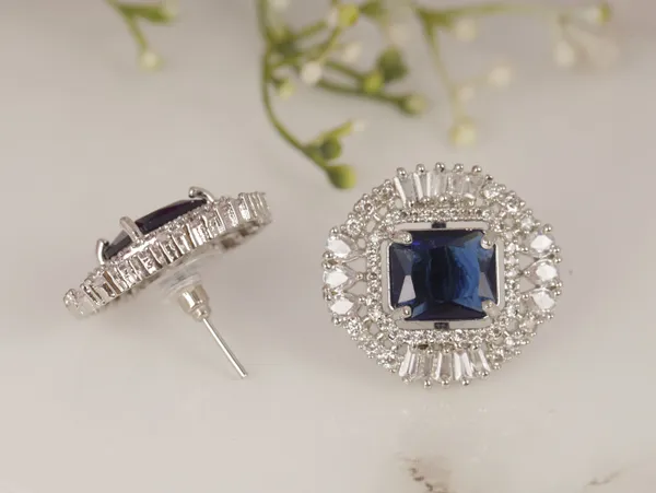 Blue_Alloy_Stud_Earrings_For_Women