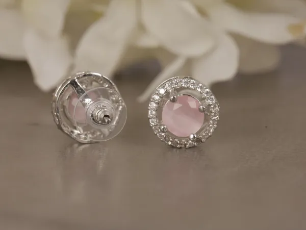 Pink_Alloy_Stud_Earrings_For_Women