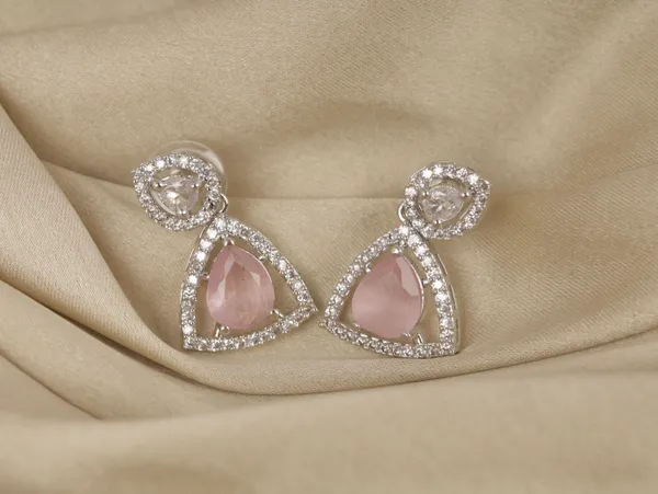 Pink_Alloy_Stud_Earrings_For_Women