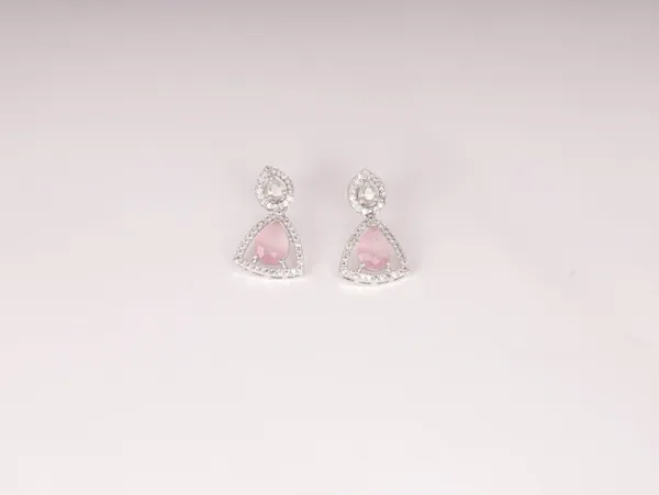Pink_Alloy_Stud_Earrings_For_Women