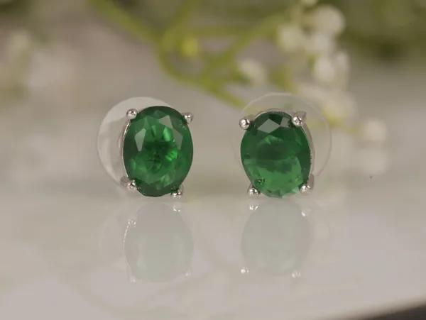 Green_Alloy_Stud_Earrings_For_Women