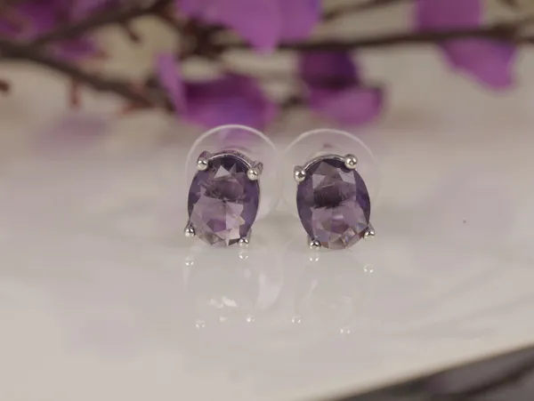 Purple_Oval_Alloy_Stud_Earrings_For_Women