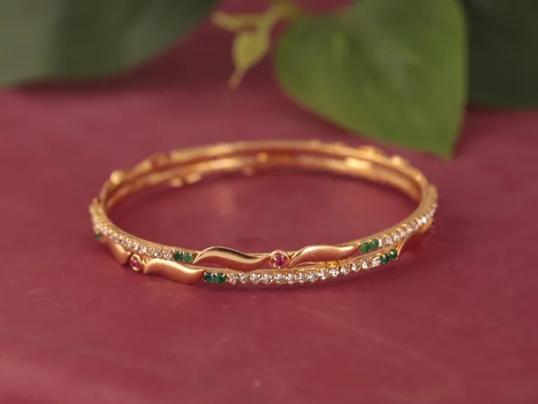 Red_Gold_Plated_Alloy_Diamond_Bangle_Set_(Pack_Of_2)