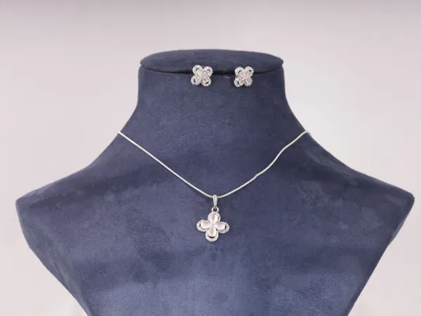 Pink_Stainless_Steel_Chain_With_Charm_Pendant_Crystal_Set