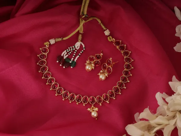 Red_Brass_Earring_&_Necklace_Jewellery_Set