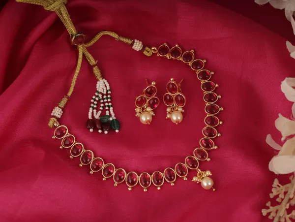 Red_Brass_Earring_&_Necklace_Jewellery_Set