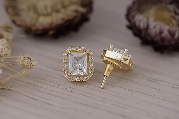 White_Crystal_Brass_Stud_Earrings