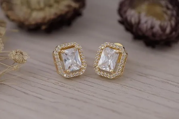 White_Crystal_Brass_Stud_Earrings