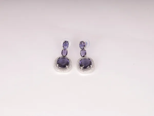 Purple_Alloy_Stud_Earrings_For_Women