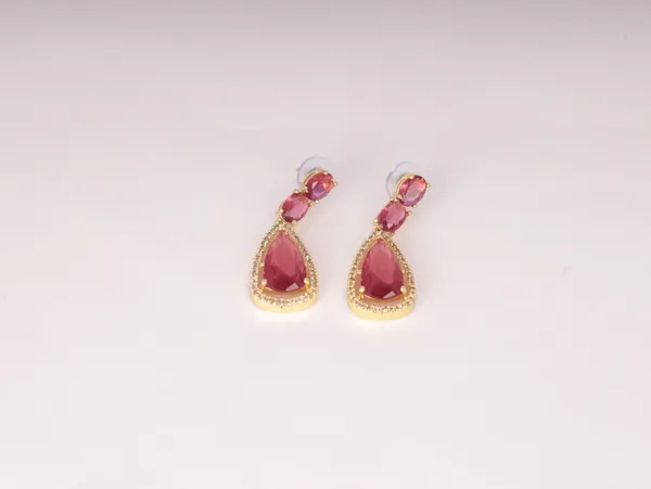 Red_Alloy_Stud_Earrings_For_Women
