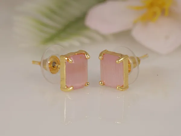 Pink_Alloy_Stud_Earrings_For_Women