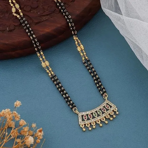 Gold_Plated_Gold_Plated_Mangalsutra_Necklace_With_Colorful_Gemstone_Detailing_&_Crystal_Accent_Metal_Mangalsutra