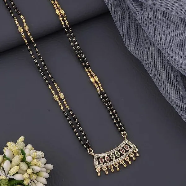 Gold_Plated_Gold_Plated_Mangalsutra_Necklace_With_Colorful_Gemstone_Detailing_&_Crystal_Accent_Metal_Mangalsutra