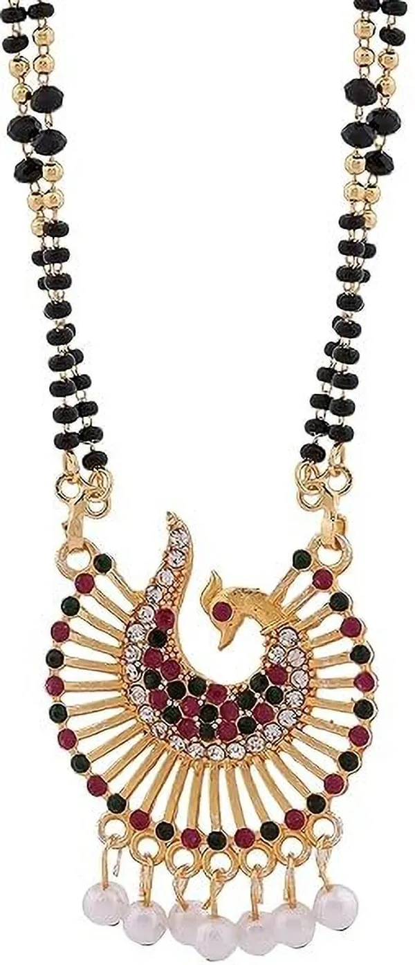 Gold_Plated_Peacock_Pendant_Mangalsutra_With_Crystal_Metal_Mangalsutra