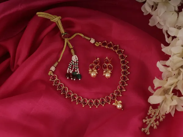 Red_Brass_Earring_&_Necklace_Jewellery_Set