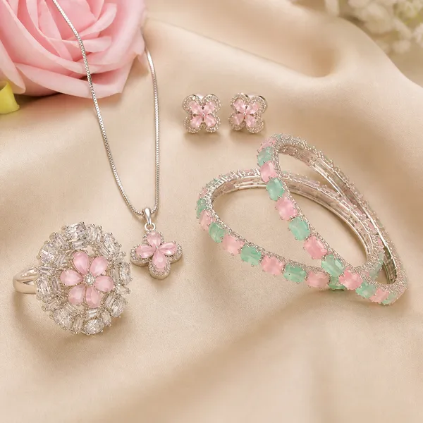 Twirlaa_Stainless_Steel_Floral_Combo_For_Women__
