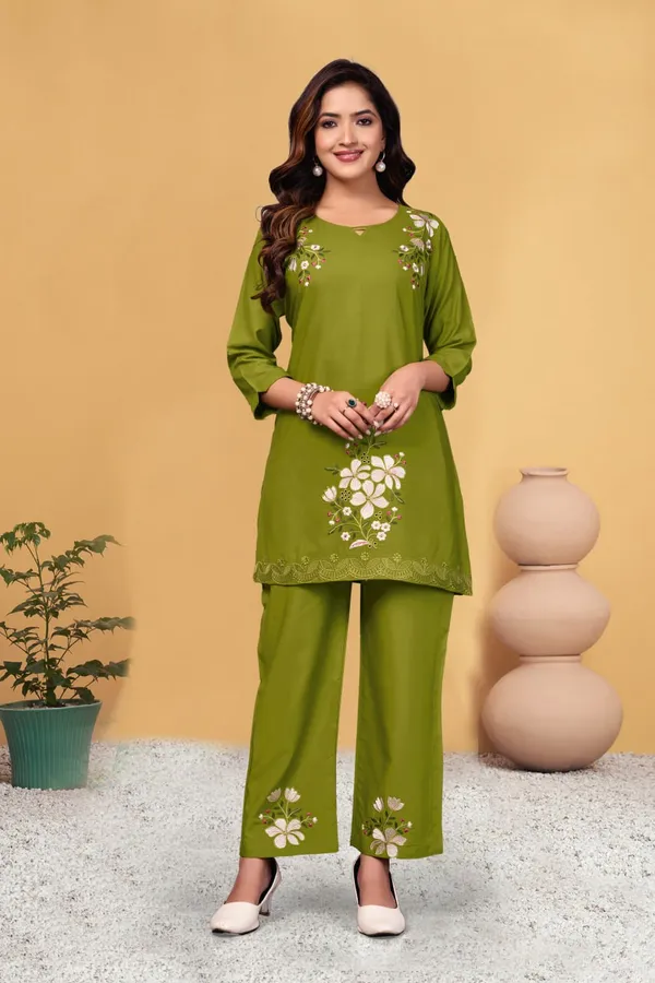 Green_Premium_Rayon_Co-Ord_Set_For_Women