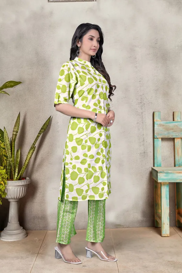 Lime_Green_Premium_Rayon_Printed_Co-Ord_Set_For_Women