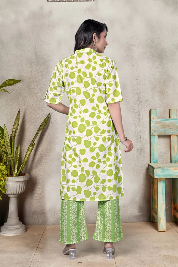 Lime_Green_Premium_Rayon_Printed_Co-Ord_Set_For_Women