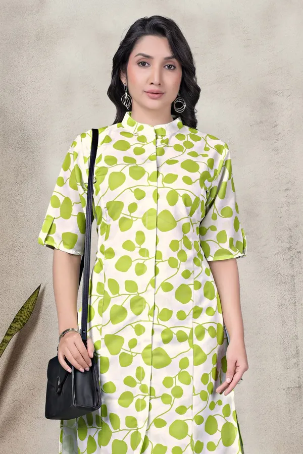 Lime_Green_Premium_Rayon_Printed_Co-Ord_Set_For_Women