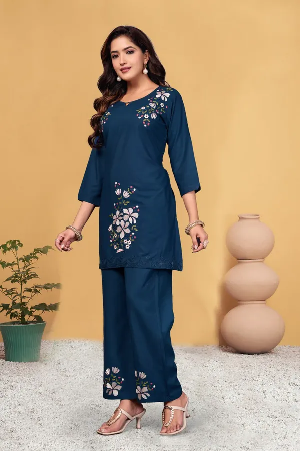 Navy_Blue_Premium_Viscose_Rayon_Co-Ord_Set_For_Women
