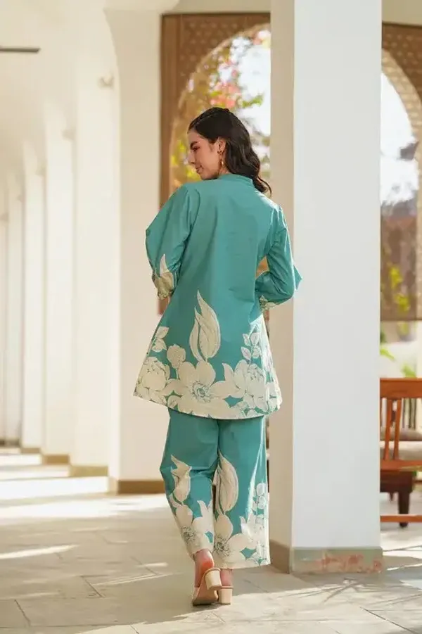 Teal_Green_Premium_Rayon_Co-Ord_Set_For_Women