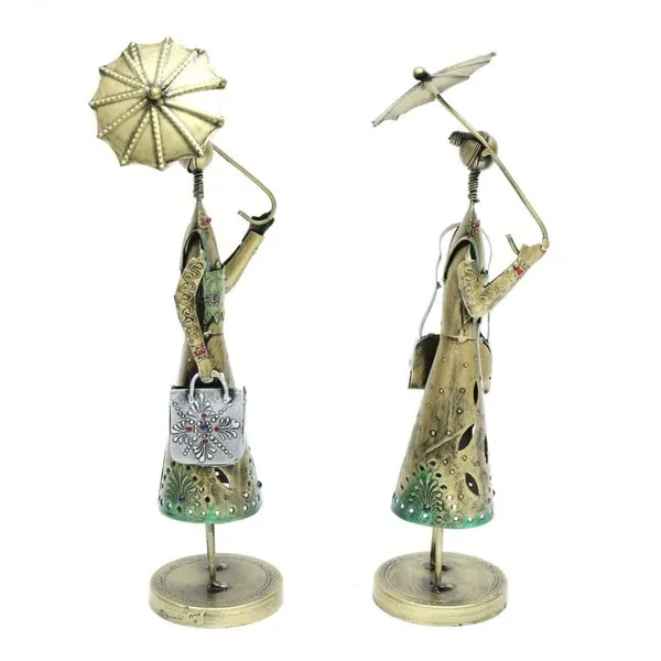 Multicolour_Iron_Wrought_Human_Figurine_Set_Of_Elegant_Figurines_For_Home