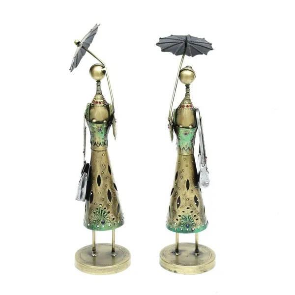 Multicolour_Iron_Wrought_Human_Figurine_Set_Of_Elegant_Figurines_For_Home