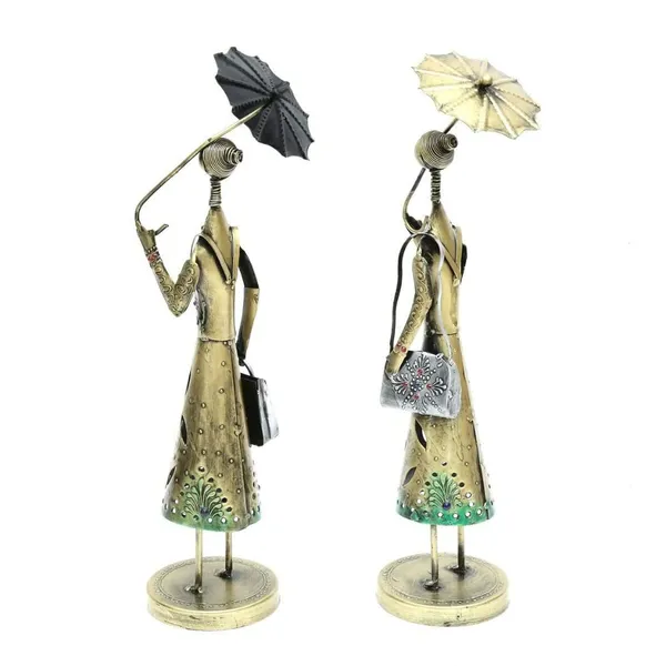 Multicolour_Iron_Wrought_Human_Figurine_Set_Of_Elegant_Figurines_For_Home