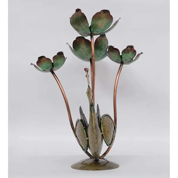 Multicolour_Peacock_Showpiece_Tea_Light_For_Home