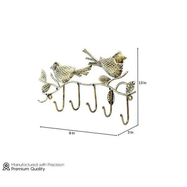 Golden_Bird_Key_Holder_With_Hook_For_Home
