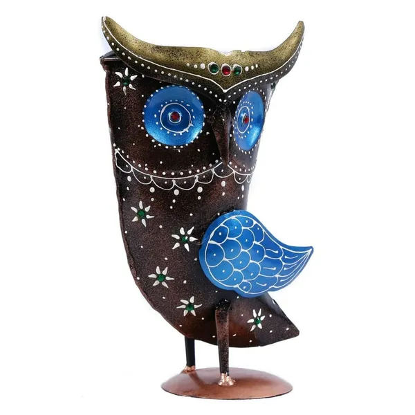 Multicolour_Iron_Owl_Showpiece_For_Home