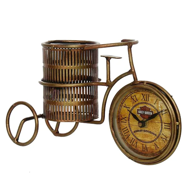 Multicolour_Cycle_Pen_Stand_With_Clock_For_Home