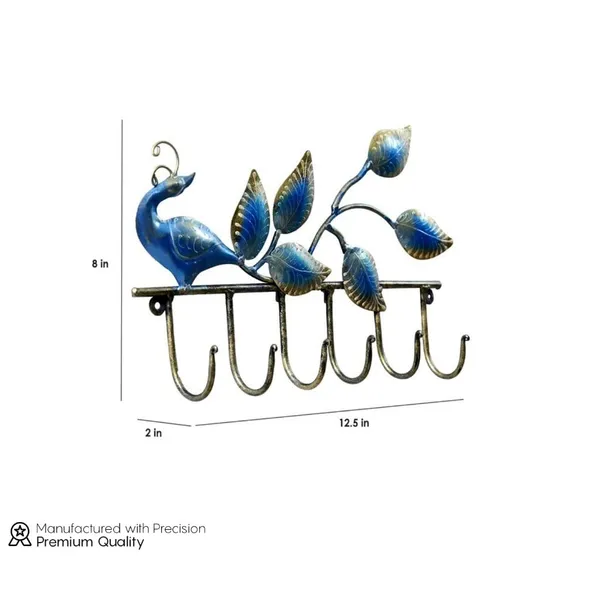 Multicolour_Peacock_Style_Vastu_Key_Holder_For_Home