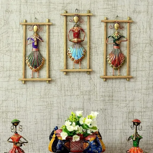 Multicolor_Handmade_Rajasthani_Musician_Showpiece_(Set_Of_3)_For_Home