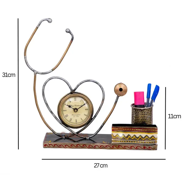 Multicolour_Iron_Product_Summary_Painted_Doctor_S_Desk_Pen_Stand_For_Home