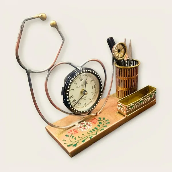Multicolour_Iron_Painted_Doctor_S_Desk_Pen_Stand_Beautiful_Table_For_Home