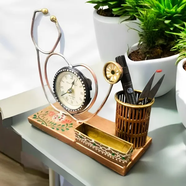 Multicolour_Iron_Painted_Doctor_S_Desk_Pen_Stand_Beautiful_Table_For_Home