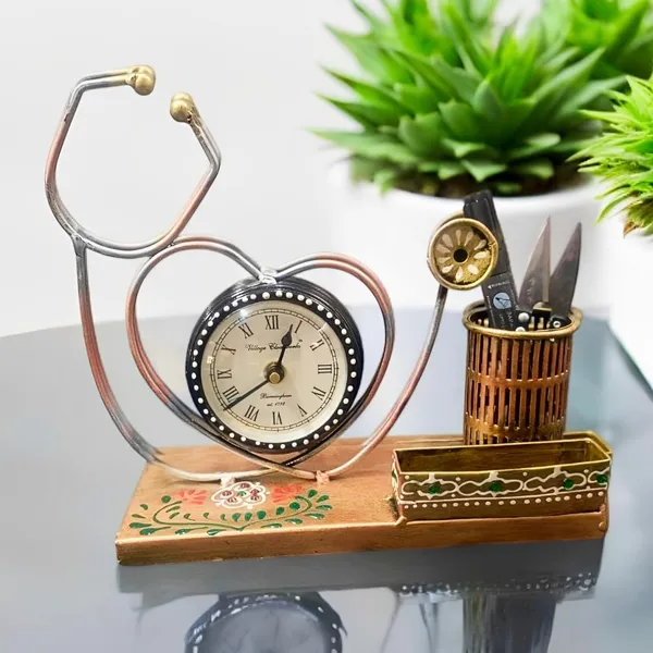 Multicolour_Iron_Painted_Doctor_S_Desk_Pen_Stand_Beautiful_Table_For_Home