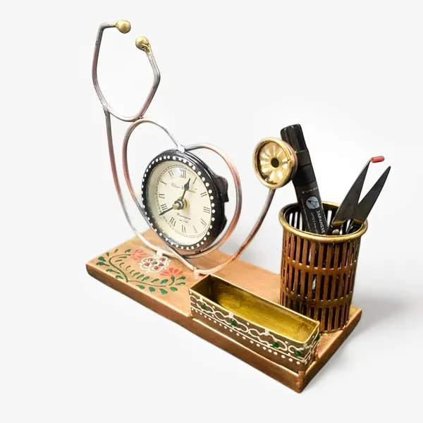 Multicolour_Iron_Painted_Doctor_S_Desk_Pen_Stand_Beautiful_Table_For_Home