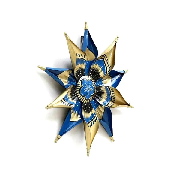 Blue_Iron_Flower_Wall_Art_For_Home