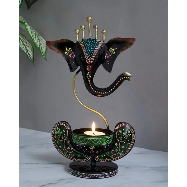 Black_Iron_Lord_Ganesha_Tea_Light_Candle_Holder_Handcrafted_For_Home
